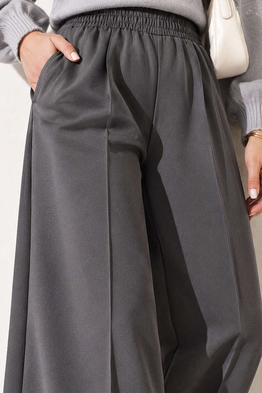 Pantaloni Dabıl Elasticizzati Grigio Fumo
