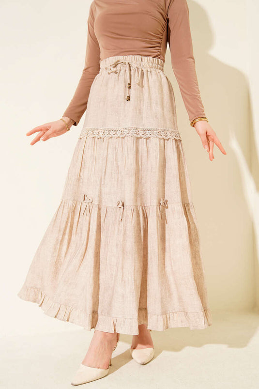 تنورة بيج برباط مطاطي من بيلي