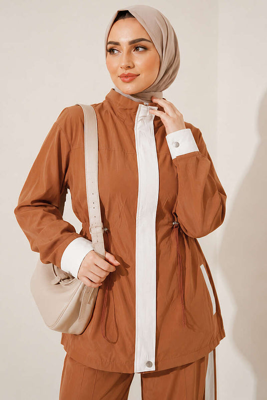 Beli Lastikli Garnili Tensel İkili Takım Camel