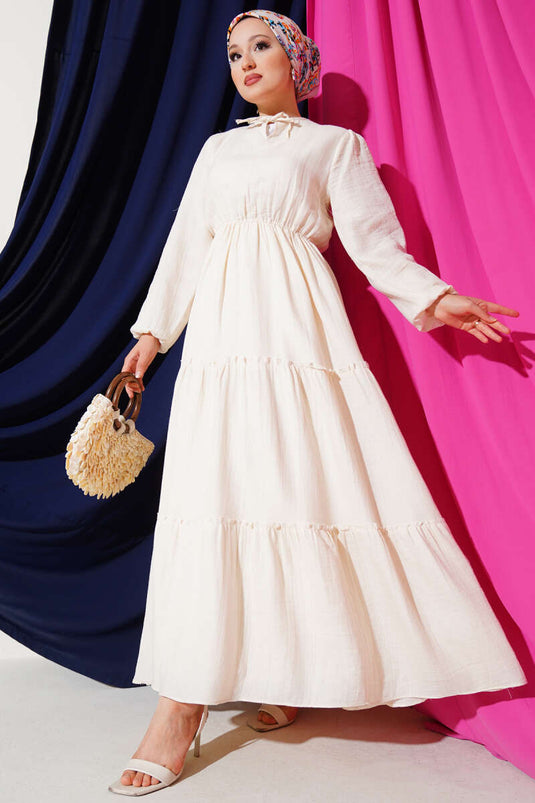 Beli Lastikli Kat Elbise Taş