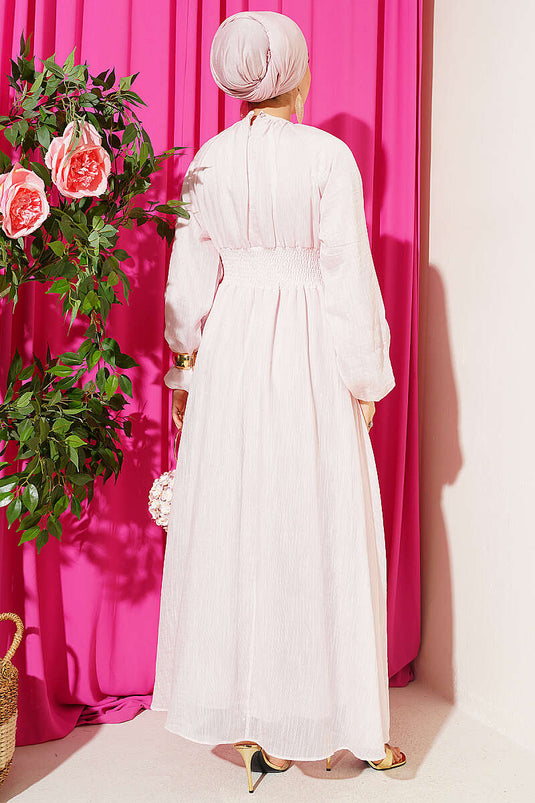 Acheter Robe Évasée à Taille Élastique Rose