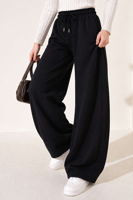 Beli Lastikli Oversize Pantolon Siyah