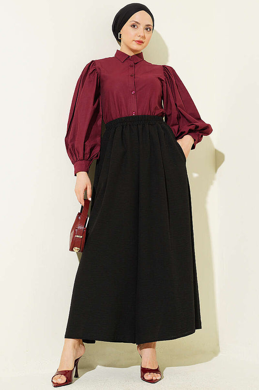 Acquista Pantalone Gonna con Elastico Nero