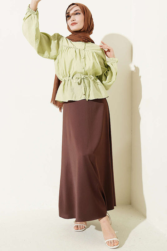 Buy Tunic Loose Short Shirt Pistachio Green