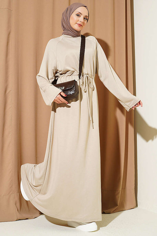 Acheter robe ample à manches longues Tünelli beige