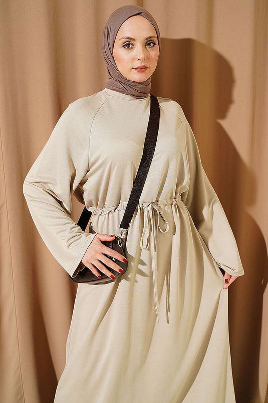 Acheter robe ample à manches longues Tünelli beige