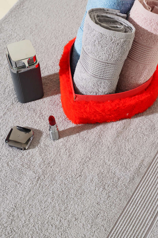 Betüş Banyo Havlu 2'li Takım Gri