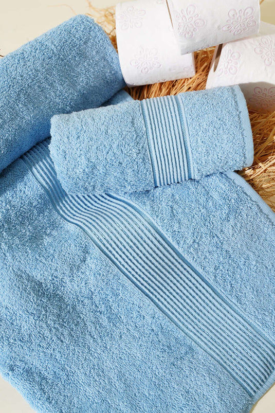 طقم منشفتي حمام Betüş باللون الأزرق