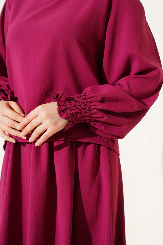 Two Piece Set with Ankle-Length Skirt and Cherry