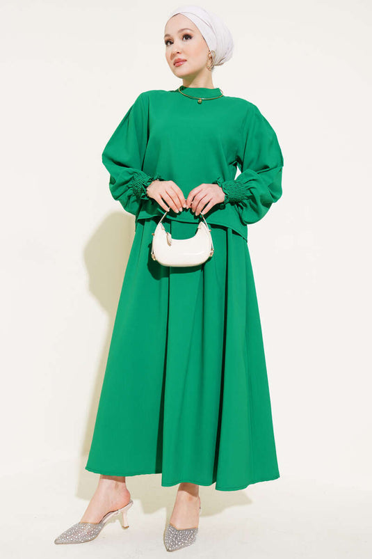 Bilek Gipeli Etekli İkili Takım Yeşil