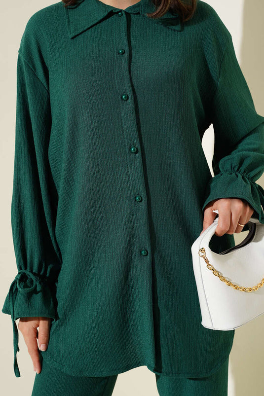 Bilek Lastikli Bürümcük İkili Takım Zümrüt Yeşili