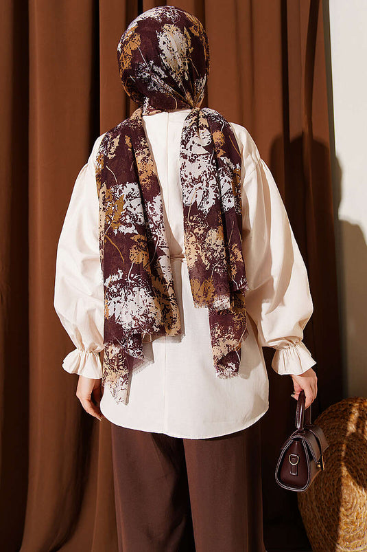 Beige Poplin Tunic with Wrist Elastic and Belt