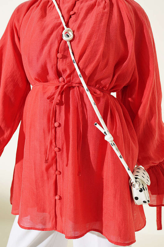 Chemise Alizarin À Boutons Et Lien