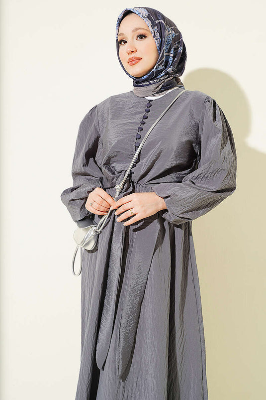 Ensemble Jupe À Boutons Gris