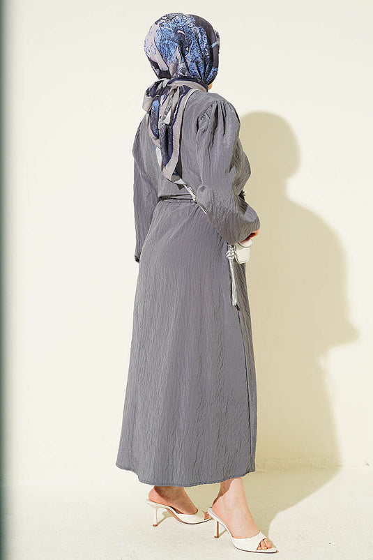 Ensemble Jupe À Boutons Gris