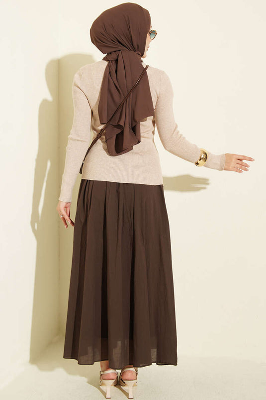 Chaqueta De Punto Beige Con Botones
