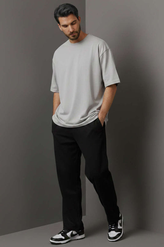 Crew Neck Men's T-Shirt Gray