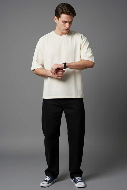 Crew Neck Raglan Sleeve T-shirt Stone