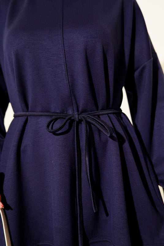 Bisiklet Yaka İp Kuşaklı Tunik Parlement