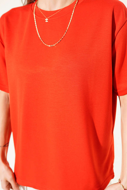 Crew Neck Loyşa T-shirt Red