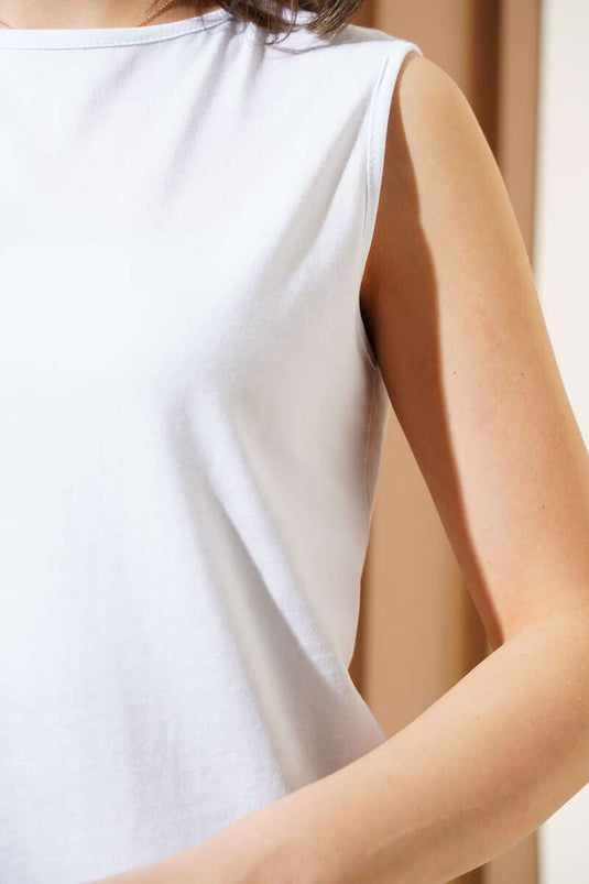 Crew Neck Cotton Underwear White