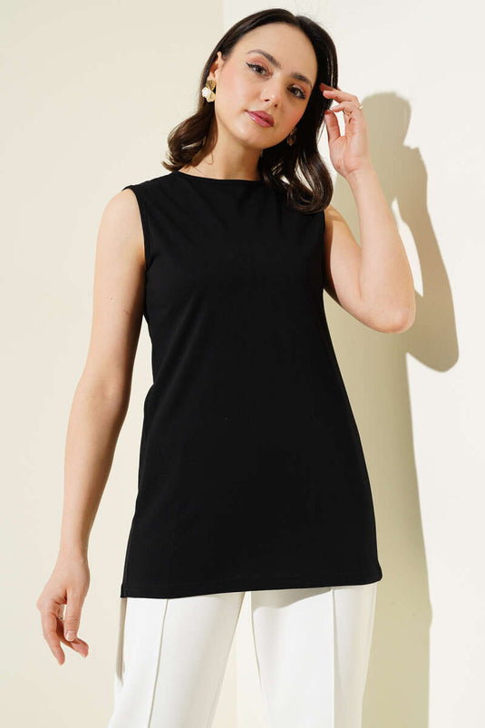 Crew Neck Cotton Underwear Black