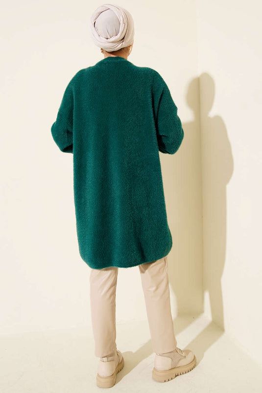 Bisiklet Yaka Sakal Detaylı Kazak Nefti