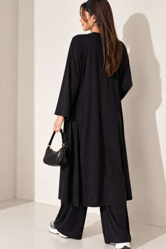 Conjunto De 3 Piezas De Cuello Redondo Negro