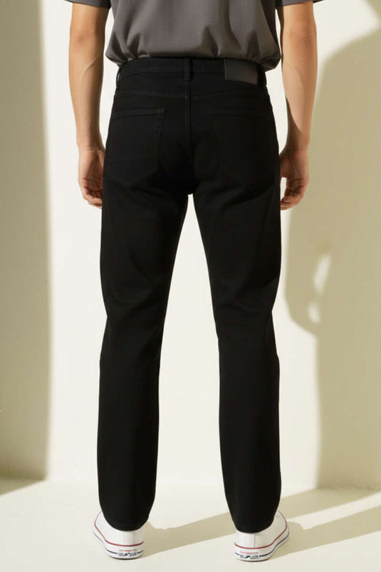 Pantalon en jean large pour homme noir Bol Paça