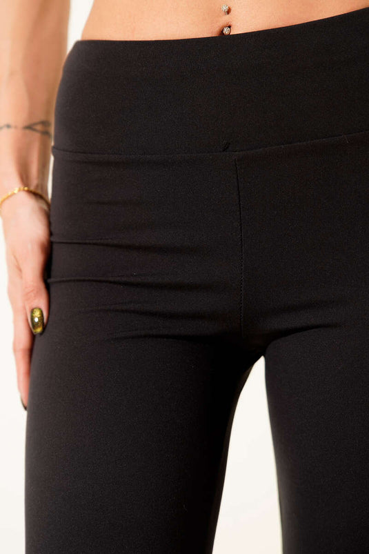 Bol Paça Loyşa Pantolon Siyah