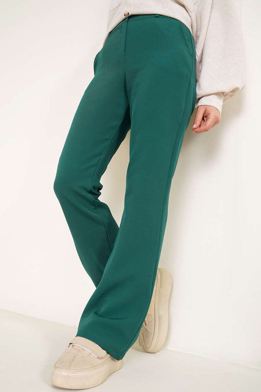 Pantalon Large Vert Émeraude