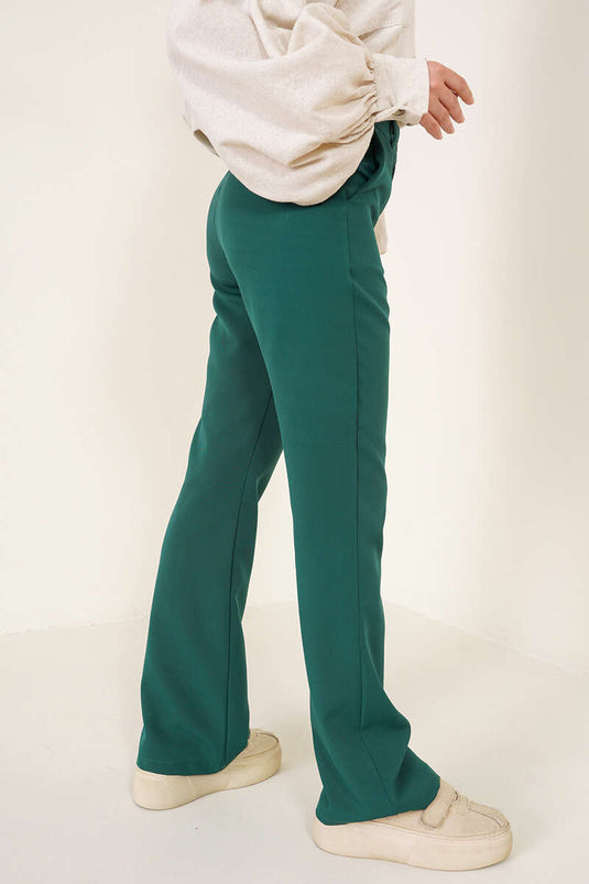 Wide Leg Trousers Emerald Green