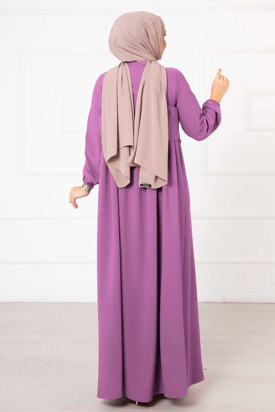 Bolero Look Hijab Dress Powder