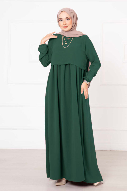 Bolero Look Hijab Dress Emerald