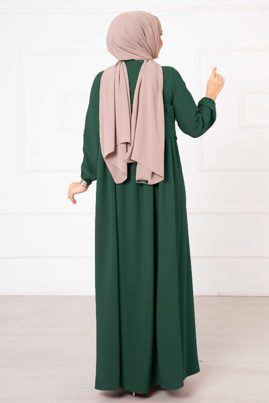 Bolero Look Hijab Dress Emerald