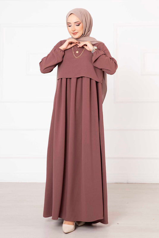 Bolero Look Hijab Dress Dusty Rose