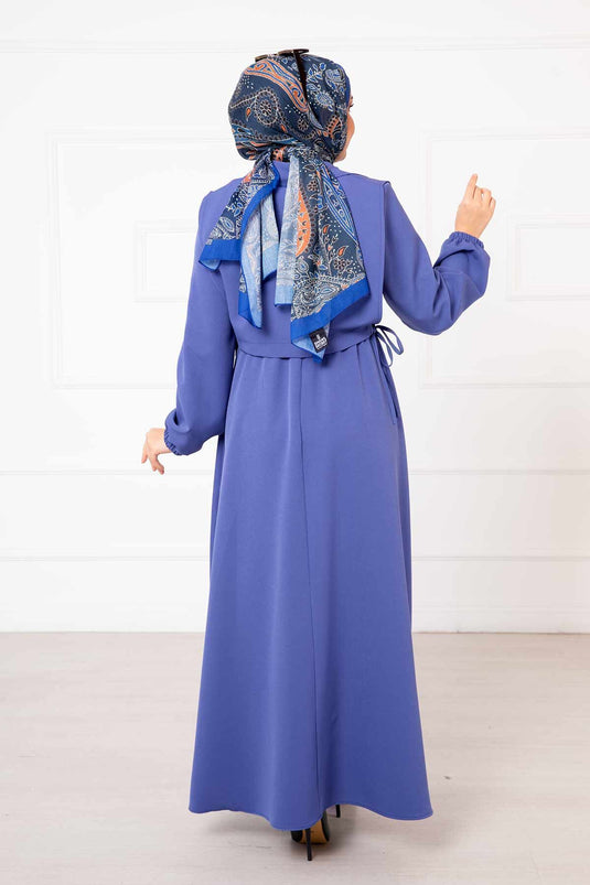 Indigo Bolero Hijab Dress Set