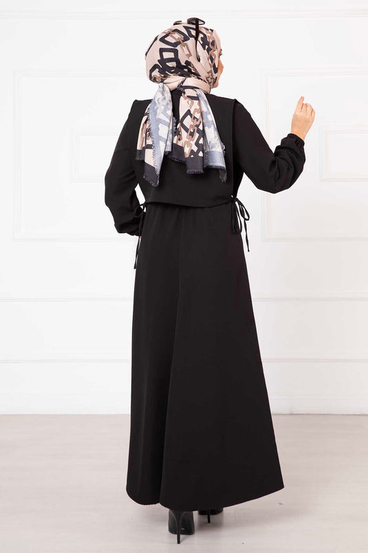 Ensemble robe hijab boléro noir