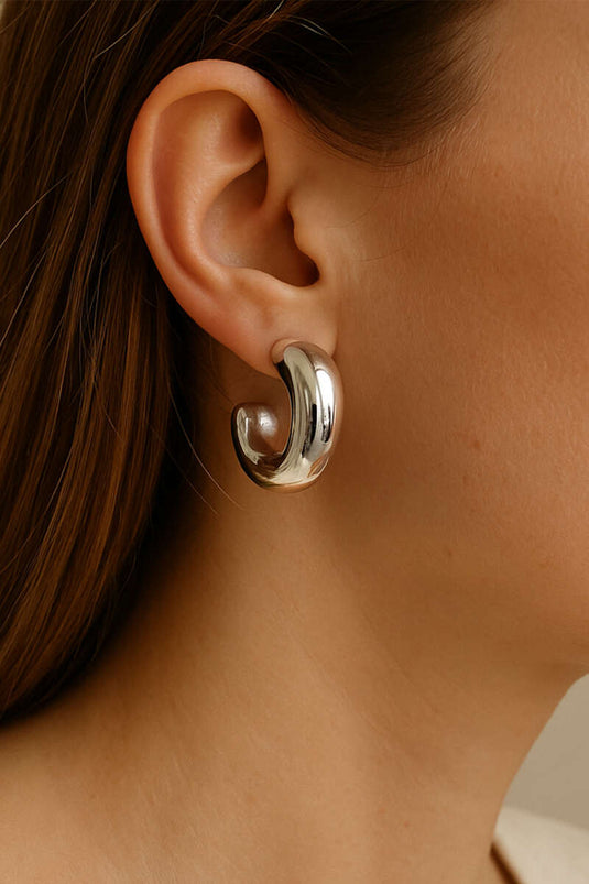 Boucles d'oreilles créoles en argent