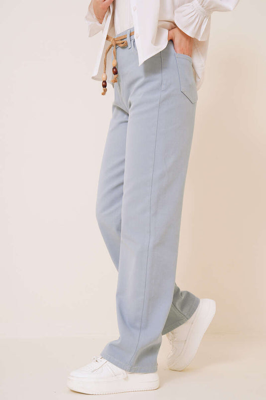 Boru Leg Bondi Blue Jean Pants