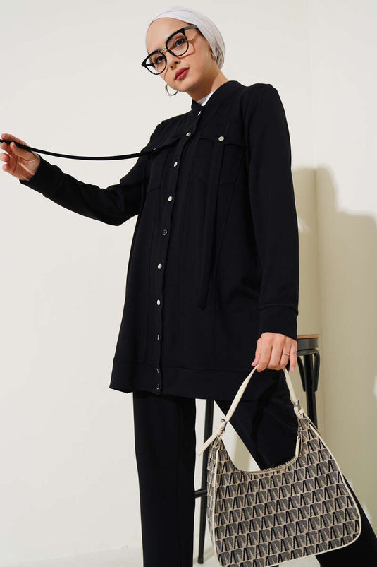 Snap-On tweedelig pak zwart