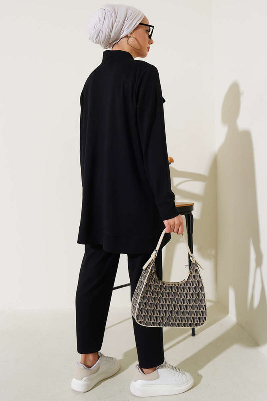 Snap-On tweedelig pak zwart