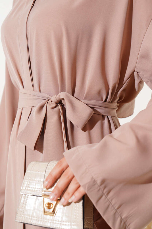 Abaya Boutonnée Beige