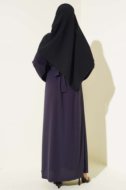 Abaya boutonnée, fumée