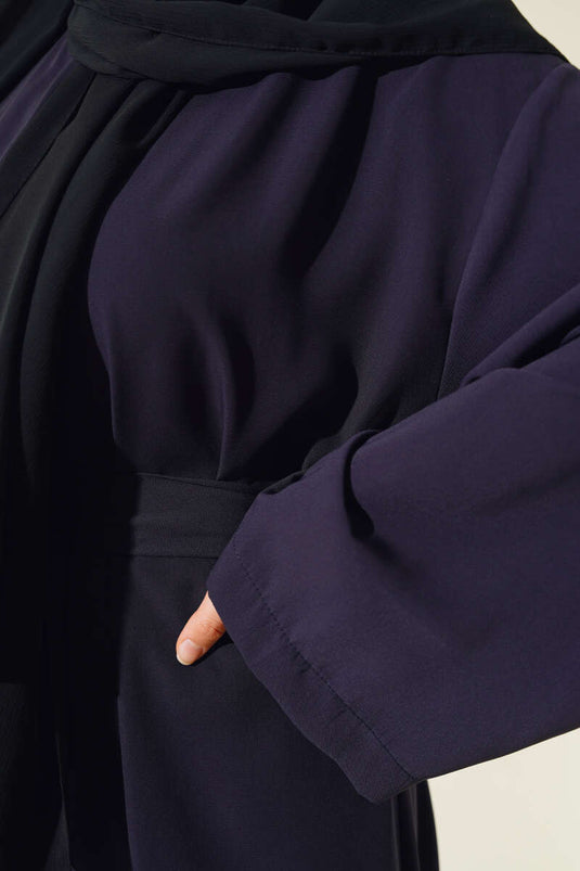 Abaya boutonnée, fumée