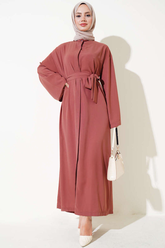 Abaya boutonnée, Dusty Rose