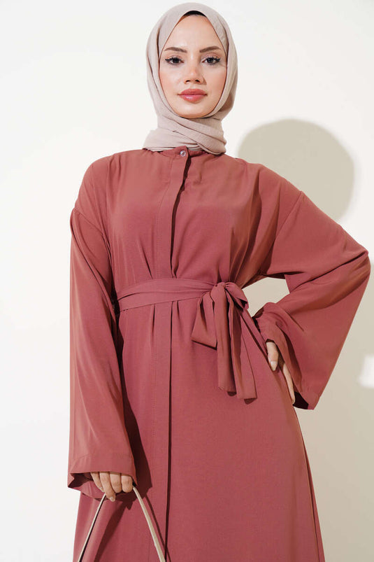 Abaya boutonnée, Dusty Rose