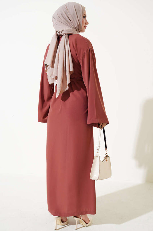 Abaya boutonnée, Dusty Rose