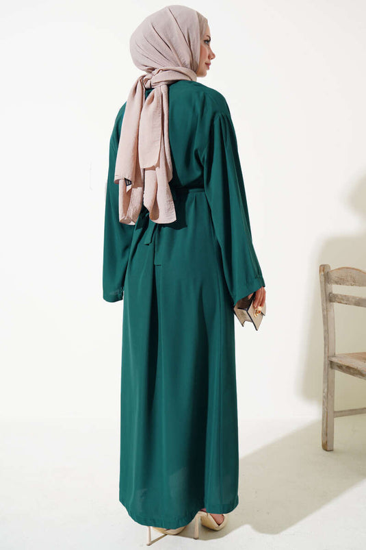 Abaya Boutonnée Vert