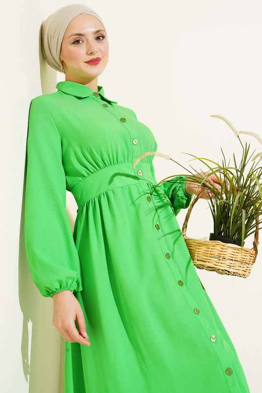 Robe boutonnée intégrale à col chemise Benetton